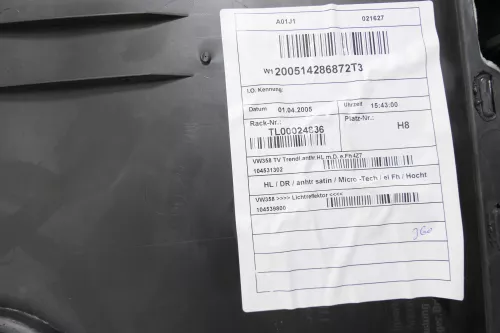 VW Touran 1T3 1x Türverkleidung Verkleidung Tür hinten links anthrazit Trendline (145670)