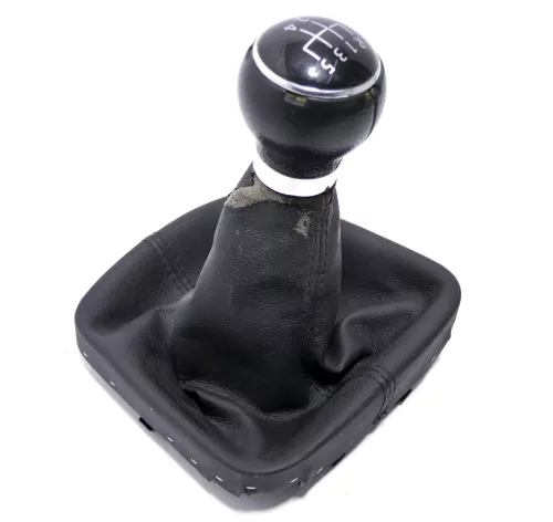 Golf 5 Schaltknauf Schaltsack Schaltung Schaltknüppel Leder 5-Gang 1K0711113BA (146161)