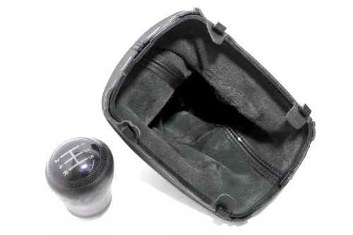 Audi A6 4B Schaltknauf Schaltsack Schaltknüppel original 5-Gang Leder schwarz (146987)