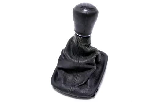 Audi A6 4B Schaltknauf Schaltsack Schaltknüppel original 5-Gang Leder schwarz (146987)