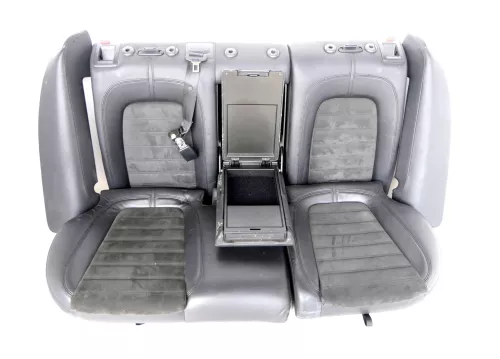 Passat 3C Kombi Sitz Rückbank Rücksitzbank Sitze Leder Lehne alcantara schwarz (147198)