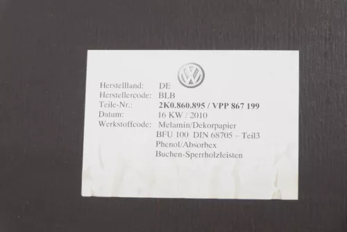 VW Caddy 3 2k Boden Holzplatte Platte anstatt Sitz vorne rechts  (148167)