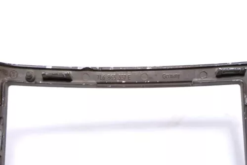 VW Touareg 7L Verkleidung Abdeckung Holz Dekor Wurzelnuss Mittelkonsole (148213)
