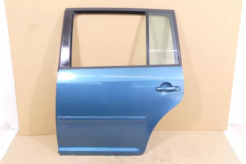 VW Touran 1T 1T3 Tür hinten links blau grün LC5Q mit Scheibe (149139)