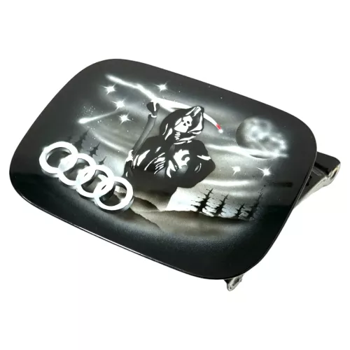 A6 4B 4Z Tankdeckel Tankklappe Tank Deckel Klappe schwarz Airbrush Sensenmann