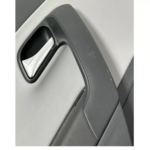1x VW Polo 6R Türverkleidung Tür 4/5-Türer grau schwarz Kunstleder hinten links  (149180)