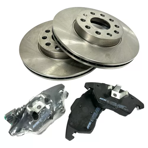 2x Golf 5 touran Bremsscheibe Bremsscheiben + Klötze vorne links + rechts TDI (149197)