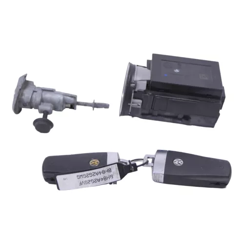 VW Passat 3C Zündschloß Schloß Zündung 2x Schlüssel 3C0905843 Q R Türschloß (149245)