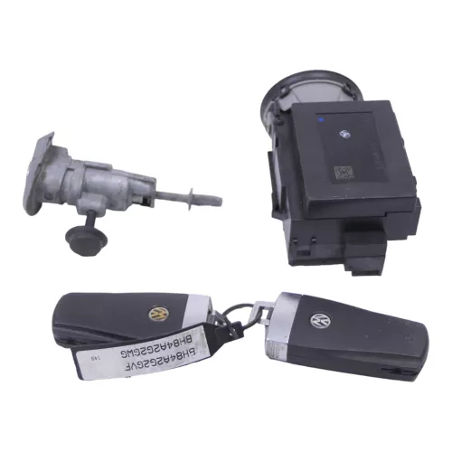 VW Passat 3C Zündschloß Schloß Zündung 2x Schlüssel 3C0905843 Q R Türschloß (149245)