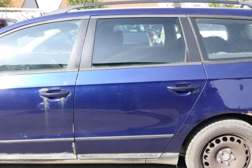 VW Passat 3C Kombi Variant Tür hinten links blau LD5Q - ohne Anbauteile - BILDER (150362)