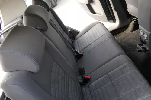 VW Golf 5M Plus Sitz Sitze Rückbank Rücksitzbank Lehne hinten Tour blaue Nähte (150479)
