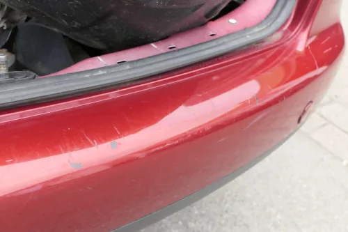 VW Touran 1T Stoßstange hinten Heckstoßstange Stoßfänger rot braun LA3W (150595)