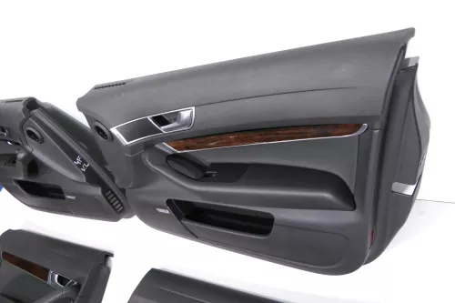 4x Audi A6 4F Türverkleidung Verkleidung Tür vorne hinten Leder S-line (150777)
