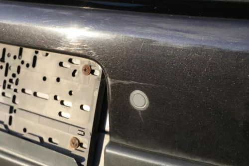 VW Golf 5 1K Limousine Stoßstange hinten Heckstoßstange schwarz LC9Z PDC blackme (151641)