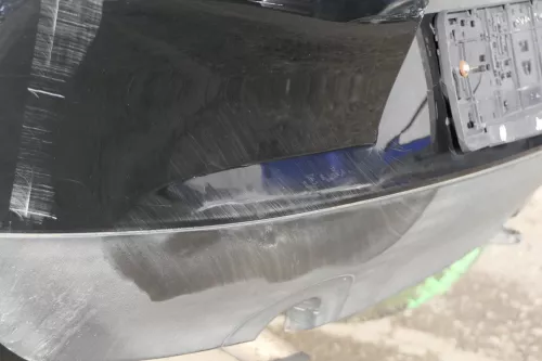 VW Fox 5Z Stoßstange hinten Stoßfänger schwarz L041 uni Heckstoßstange (151742)