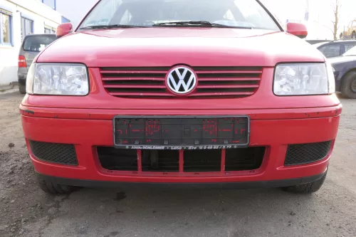 VW Polo 6N2 Stoßstange vorne Frontstoßstange Stoßfänger rot LP3G ohneGrill (151814)