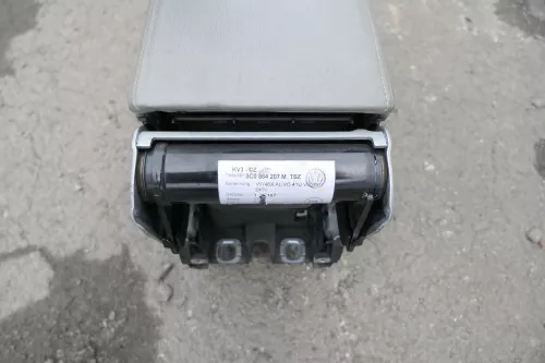 VW Passat 3C Mittelarmlehne Armlehne Fach Deckel Leder grau (152620)