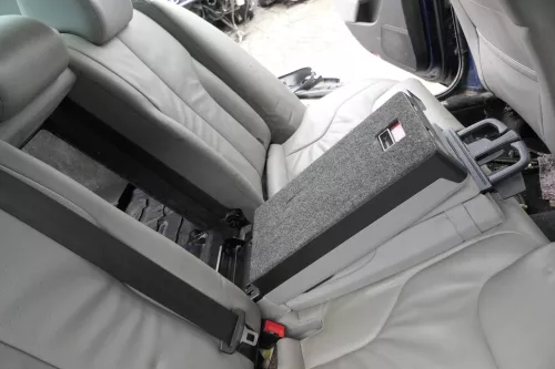 VW Passat 3C Limousine Sitz Rückbank Sitzfläche Sitze Leder grau hinten (152621)
