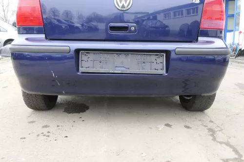 VW Polo 6N2 Stoßstange hinten Heckstoßstange Stoßfänger blau LB5N indigoblau bla