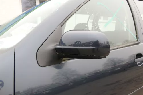 VW Golf 4 Bora elektrischer Spiegel vorne links Außenspiegel blau grau LC5F blue (152773)
