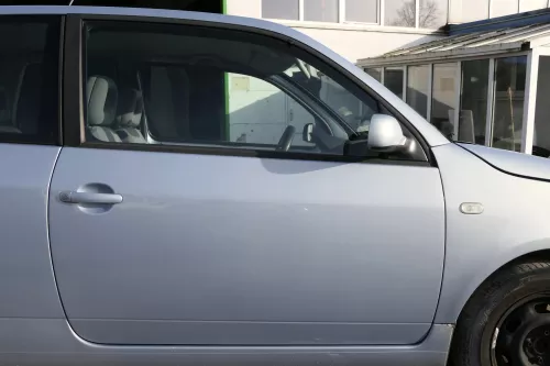 VW Lupo 6E 3L FSI Tür vorne rechts Beifahrertür grau blau LR7V (mechanis Fenster