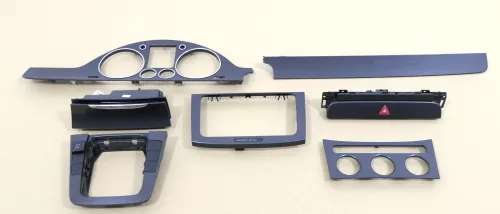 VW Passat 3C Mittelkonsole Verkleidung um Radio Klappe Abdeckung Dekor dunkel gr (155086)