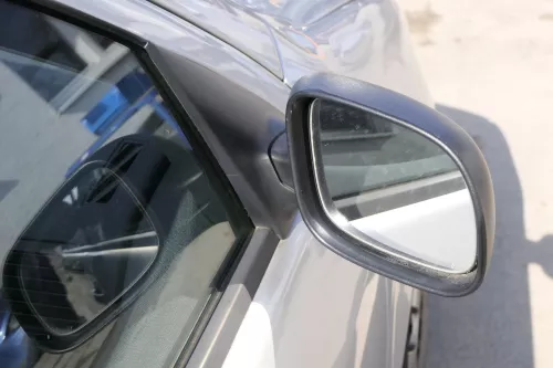 Skoda Fabia 6Y mechanischer Spiegel Außenspiegel rechts schwarz Glas (155357)