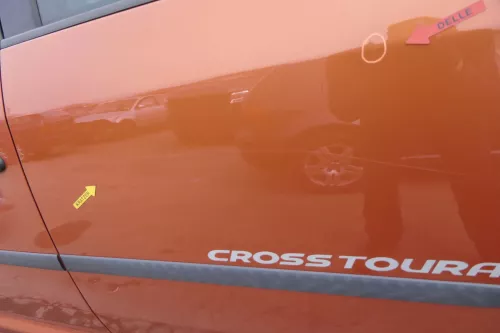 VW Touran 1T 1T3 Tür hinten links rot braun orange LA3U Cross (155383)
