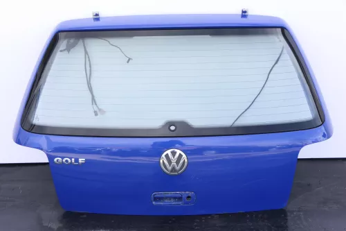 VW Golf 4 Limousine Heckklappe Kofferraumklappe Klappe hinten blau LW5Z - Delle (155572)