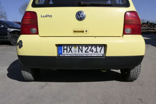 VW Lupo Stoßstange hinten Heckstoßstange Stoßfänger gelb LD1B 6X0807421E (155678)