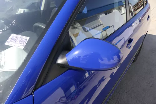 Seat Ibiza 6L mechanischer manuell Spiegel Außenspiegel links blau LS5G surfblue (155710)