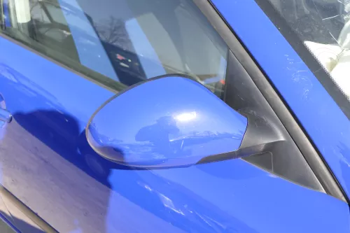 Seat Ibiza 6L mechanischer manuel Spiegel Außenspiegel rechts blau LS5G surfblue (155711)