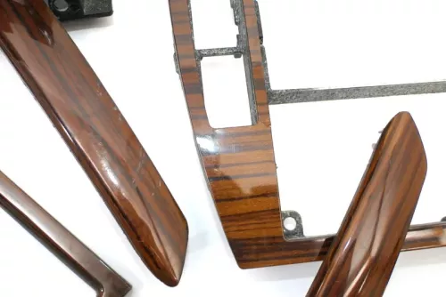 VW Passat 3B Mittelkonsole Verkleidung Optik Dekor Navi Holz zebrano br Türgriff (155882)