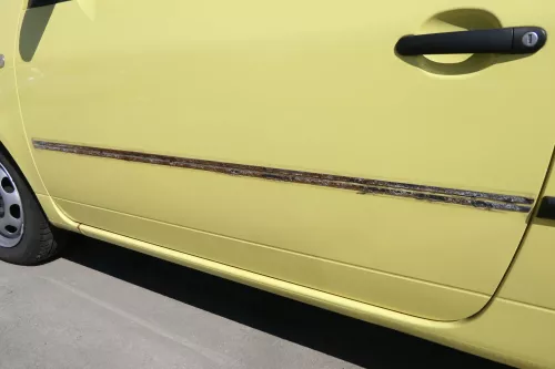 VW Lupo Seat Arosa Tür vorne links Fahrertür gelb LD1B (mechanischer Fensterhebe (155957)