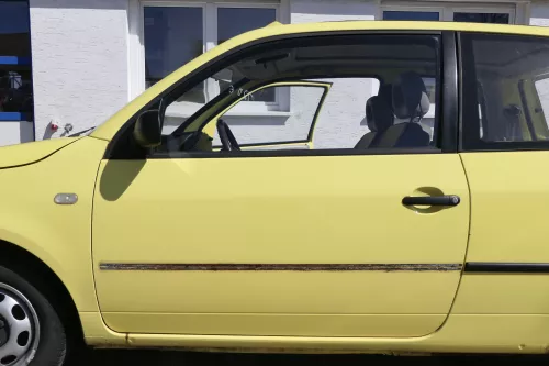 VW Lupo Seat Arosa Tür vorne links Fahrertür gelb LD1B (mechanischer Fensterhebe (155957)