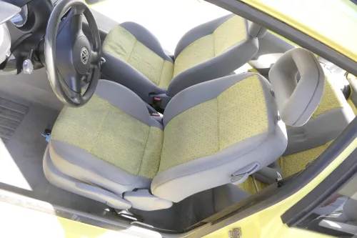 Seat Arosa VW Lupo Sitz vorn links Fahrersitz Höhenverstellung höhenverste gelb (156231)