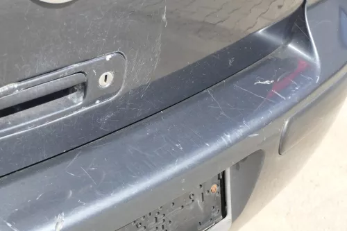 VW Golf 4 Limousine Stoßstange hinten Heckstoßstange Stoßfänger blau grau LC7V c (156271)