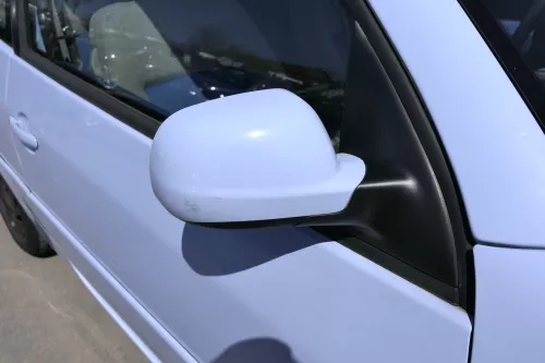 VW Lupo Arosa manueller Spiegel Außenspiegel rechts grau blau LR5D (156305)