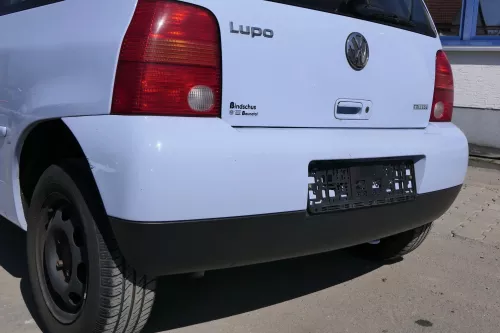 VW Lupo Stoßstange hinten Heckstoßstange Stoßfänger grau blau LR5D (156308)