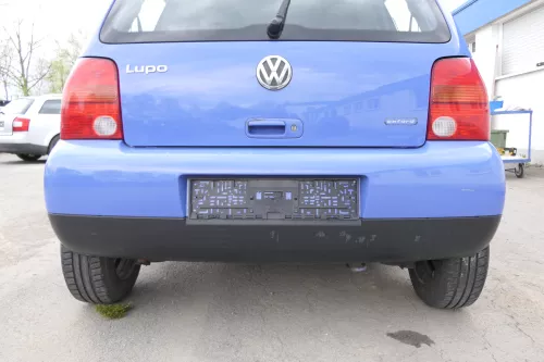 VW Lupo Stoßstange hinten Heckstoßstange Stoßfänger blau LR5A softblau (156890)