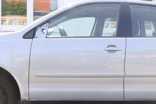 VW Polo 9N 9N3 Tür vorne links Fahrertür 4/5-Türer grau silber LA7R ohneAnbautei (157404)