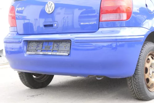 VW Polo 6N2 Stoßstange hinten Heckstoßstange Stoßfänger blau LA5C surf (157474)