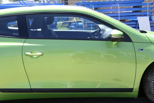 VW Scirocco 3 Tür vorne rechts Beifahrertür grün LR6T - ohne Anbauteile (158193)