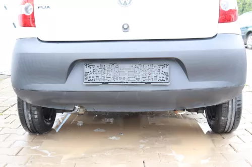 VW Fox 5Z Stoßstange hinten Stoßfänger schwarz matt u (159028)