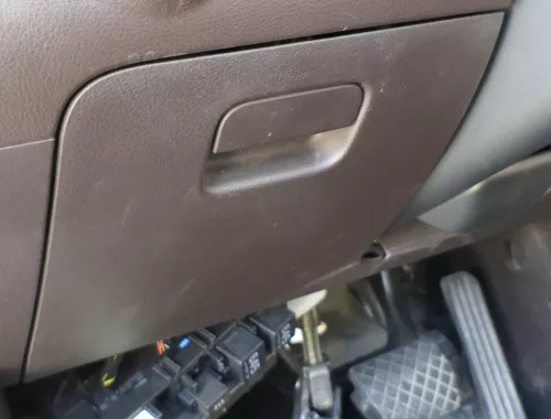 VW Passat 3C Verkleidung Fach Blende Abdeckung Handschufach links braun (159223)