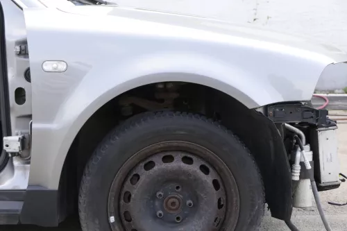 VW Passat 3BG Kotflügel vorne rechts grau LD7W (kein Blinkerloch) (159316)