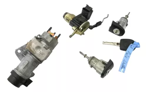 VW Polo 9N 9N3 Schloßsystem 2x Tür Heckschloß 1x Schlüssel Schloß Zündschloß (159550)
