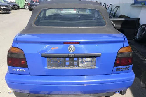 VW Golf 3 Cabrio Heckklappe Kofferraumklappe hinten Klappe blau LW5Z ohneAnbaute (159809)