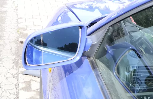 Audi A3 8L elektrischer Spiegel Außenspiegel links mit Glas blau LY5M kornblume (159860)