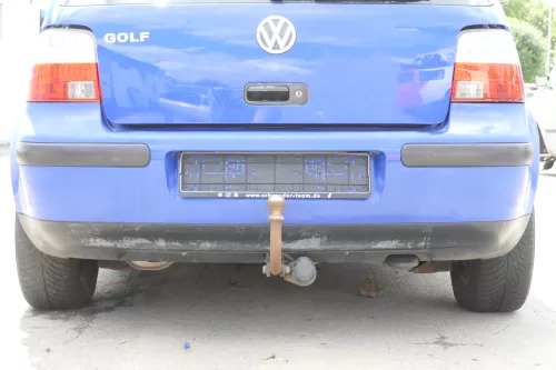 VW Golf 4 Limousine Stoßstange hinten Heckstoßstange Stoßfänger blau LW5Z 159934 (159934)